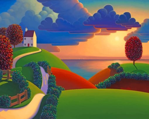 Paul Corfield Charming Landscape paint by numbers