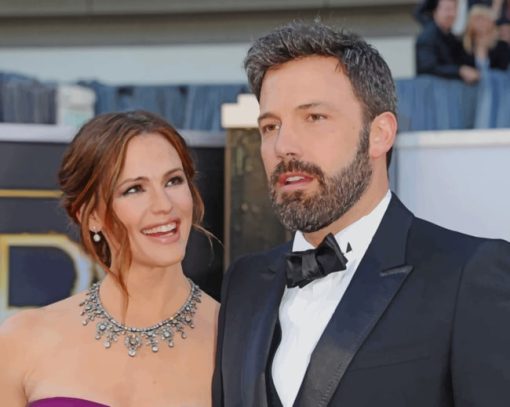 Ben Affleck And His Wife Jennifer paint by numbers