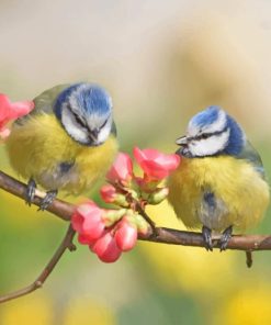 Yellow Birds On A Twig paint by numbers