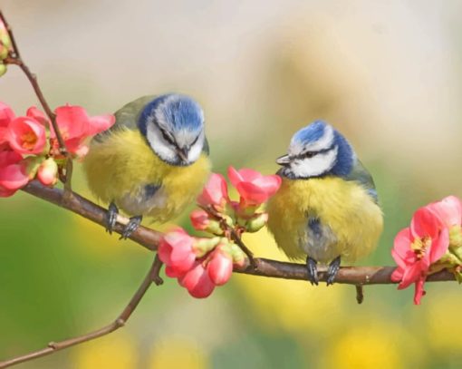 Yellow Birds On A Twig paint by numbers