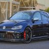 Black Volkswagen Golf paint by numbers