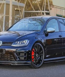 Black Volkswagen Golf paint by numbers