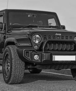 Black Jeep SUV paint by numbers