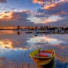 Yellow Boat In The Lake paint by numbers