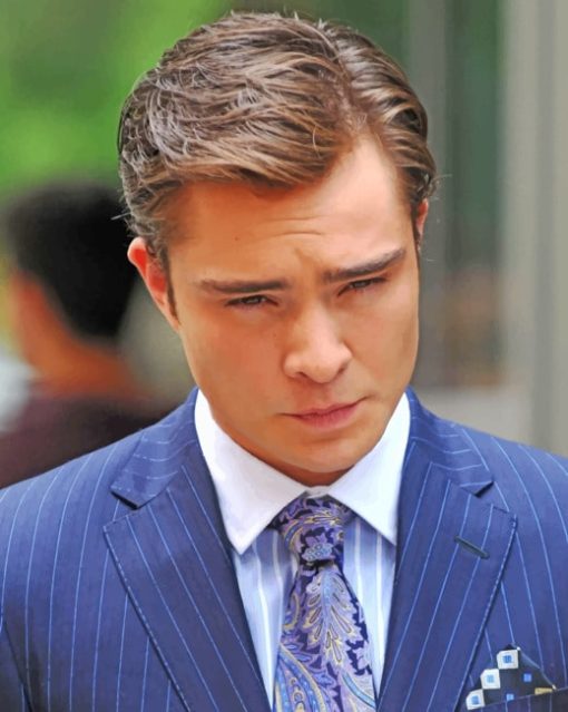 Actor Ed Westwick Closeup paint by numbers