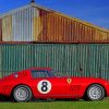 Red Classic Racing Vehicle paint by numbers