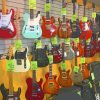 Electric Guitars On The Wall paint by numbers