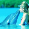 Girl Kissing A Dolphin paint by numbers