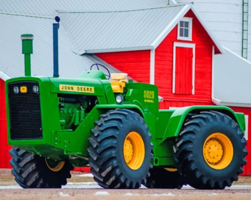 John Deere Green Tractor Paint by numbers