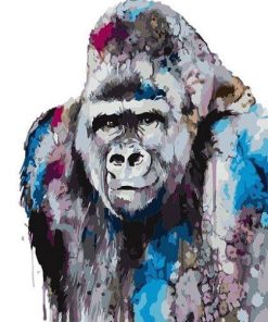 Purple Gorilla paint by numbers