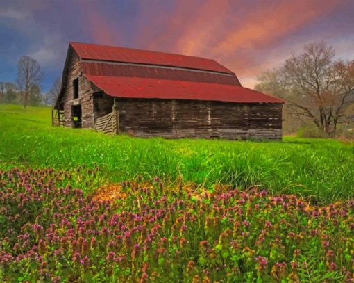 House In The Fields paint by numbers