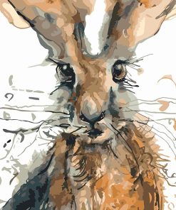 Watercolor Rabbit Paint by numbers