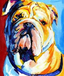 Sad Bulldog Paint By numbers