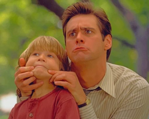 Jim Carrey And A Child paint by numbers