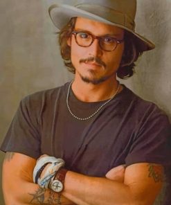 Tattooed Johnny Depp paint by numbers