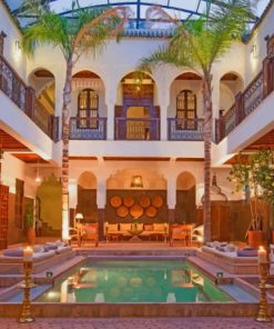 Moroccan Riad Interior paint by numbers