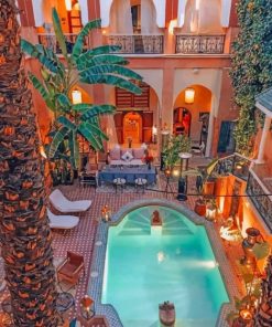 Moroccan Traditional Hotel paint by numbers