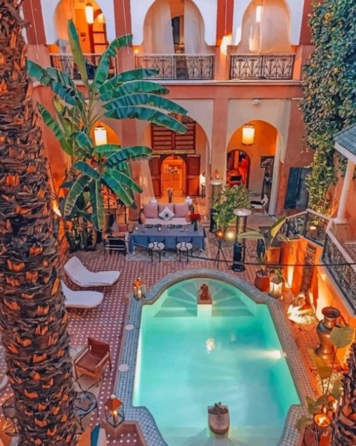 Moroccan Traditional Hotel paint by numbers