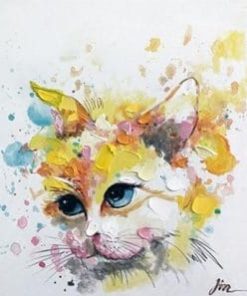 Watercolor Cat paint by numbers