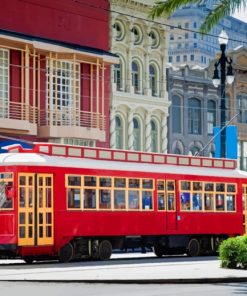 New Orleans Red Tram paint by numbers