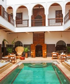 Charming Traditional Moroccan Hotel paint by numbers