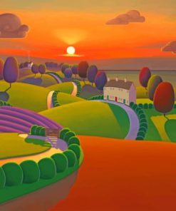 Paul Corfield Road In The Hills paint by numbers