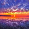 Cloudy Sunset Reflection paint by unmbers