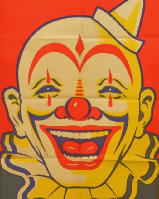 Smiling Clown Poster paint by numbers