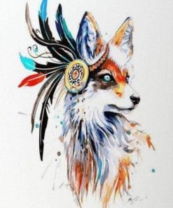 Buy Tribal Fox - Native America - Animals Paint By Number kit or check our new modern collections for adults paint by numbers paint by numbers