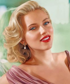 Scarlett Johansson Portrait paint by numbers