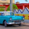 Blue Taxi In Havana Cuba paint by numbers