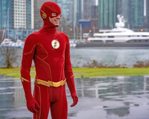 The Flash Super Hero paint by numbers