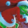 The Grinch Dressing As Santa paint by numbers