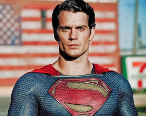 Super Man Henry Cavill paint by numbers