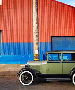 Antique Vehicle In The Street paint by numbers