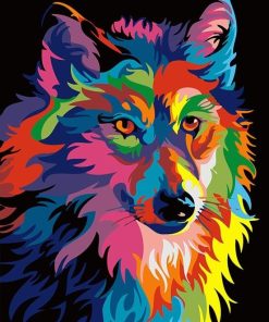 Abstract Wolf paint By Numbers