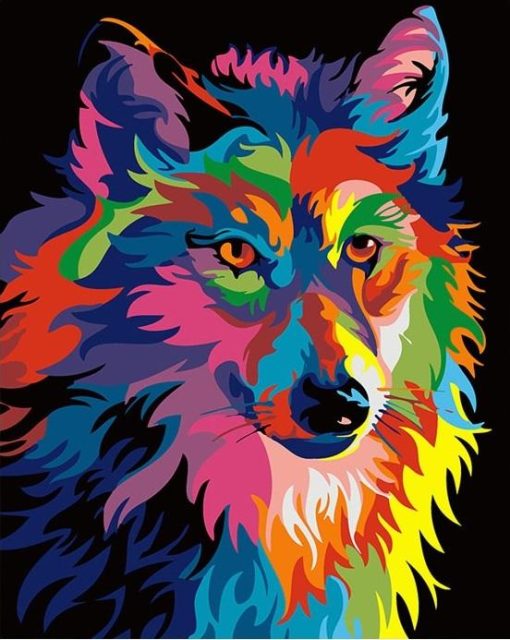 Abstract Wolf paint By Numbers