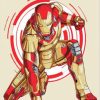 Iron Man Gold paint by number