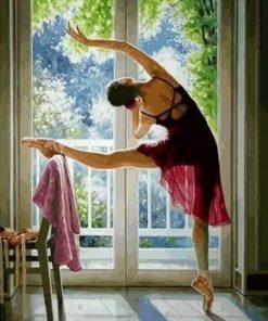 Ballerina On Balcony paint by numbers