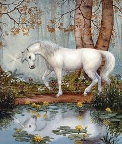 Unicorn Horse In The Forest paint by numbers