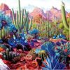 Colorful Succulents Desert paint by numbers