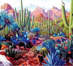 Colorful Succulents Desert paint by numbers