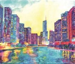 Colorful Chicago Cities Paint By Number