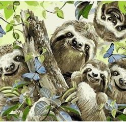 Sloth Selfie paint by numbers