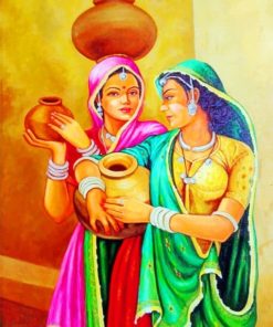 Indian Women paint by numbers