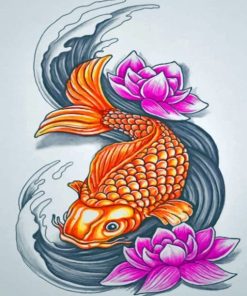 Koi Fish Art paint by numbers