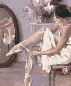 Ballerina In Front Of The Mirror Paint by numbers