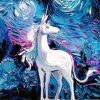 Starry Night Unicorn paint by numbers