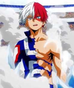 Aesthetic Shoto Todoroki paint by numbers