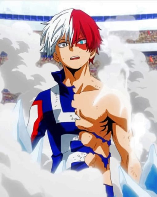 Aesthetic Shoto Todoroki paint by numbers